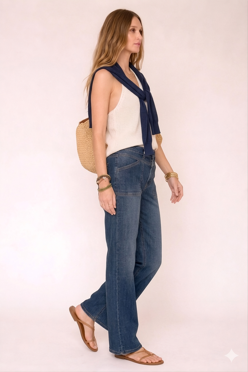 PANTALÓN MENILMONTANT ALABAMA COLOR AZUL OSCURO